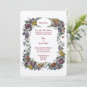 Viktorianisch Era Floral Cartouche Einladung (Stehend Vorderseite)