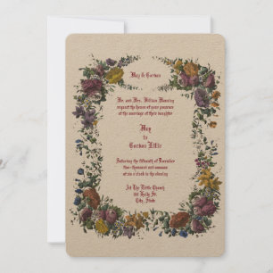 Viktorianisch Era Floral Cartouche Einladung