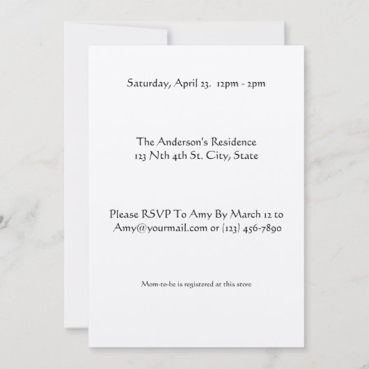 Viktorianisch Era Jessie Marion King Einladung (Rückseite)