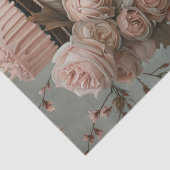 Viktorianisch Era Lady Floral Headdress Decoupage Seidenpapier (Detail)