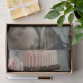 Viktorianisch Era Lady Floral Headdress Decoupage Seidenpapier (Geschenk)