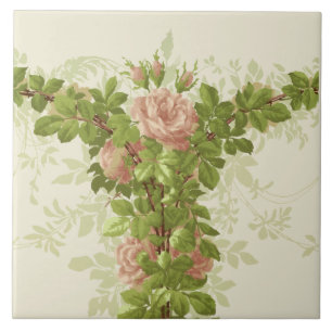 Viktorianisch Era Pink Pose Frieze Fliese