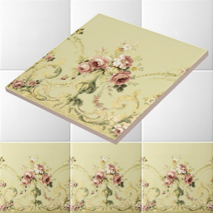Viktorianisch Era Rose Bouquet Frieze Pattern Fliese