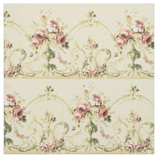 Viktorianisch Era Rose Bouquet Frieze Pattern Stoff (Muster)