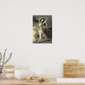 Viktorianisch Era Sinti und Roma Tambourine Girl Poster (Küche)