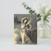Viktorianisch Era Sinti und Roma Tambourine Girl Postkarte (Stehend Vorderseite)
