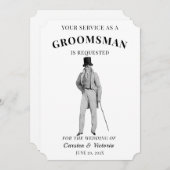 Viktorianisch Era Vintag Bridesmaids Einladung (Vorne/Hinten)