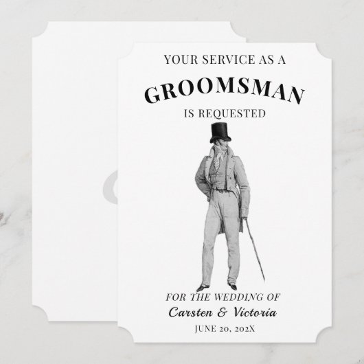 Viktorianisch Era Vintag Bridesmaids Einladung (Vorne/Hinten)