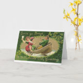 Viktorianisch Erin Go Bragh St. Patrick's Day Card Karte (Gelbe Blume)