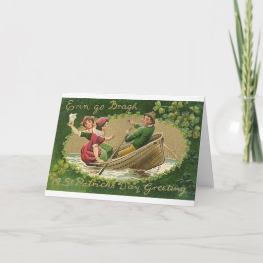 Viktorianisch Erin Go Bragh St. Patrick's Day Card Karte (Vorderseite)