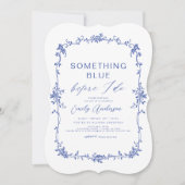 Viktorianisch Etwas Blaues Französisches Brautpart Einladung (Vorderseite)