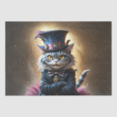 Viktorianisch Fantasy Cheshire Cat - Decoupage Seidenpapier (Vorderseite)