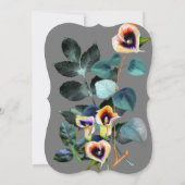 Viktorianisch Floral Calla Lilies Bouquet Blossom Einladung (Rückseite)