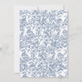 Viktorianisch Floral Dusty Blue French Wedding Save The Date (Rückseite)