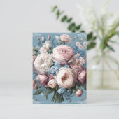 Viktorianisch Garden Bouquet Postkarte (Stehend Vorderseite)