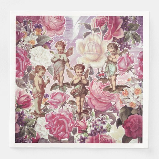 Viktorianisch Garden Dinner Paper Napkins Serviette (Vorderseite)