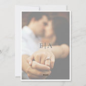 Viktorianisch Garden Dusty Blue Foto Einladung (Rückseite)