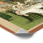 Viktorianisch Garden Party Fünf Gäste Kunst, Dicht Poster (Ecke)