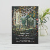 Viktorianisch Garden Romance Brautparty bemalt Einladung (Stehend Vorderseite)