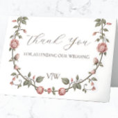 Viktorianisch Garden Sage Green Wedding Dankeschön Dankeskarte
