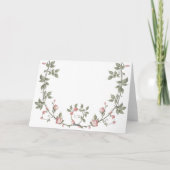 Viktorianisch Garden Sage Green Wedding Dankeschön Dankeskarte (Rückseite)