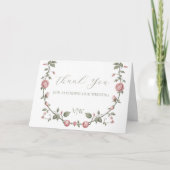 Viktorianisch Garden Sage Green Wedding Dankeschön Dankeskarte (Vorderseite)