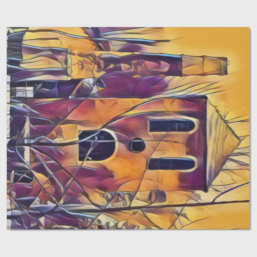 VIKTORIANISCH GEBÄUDE FUN GESCHENKPAPIER (Flach)