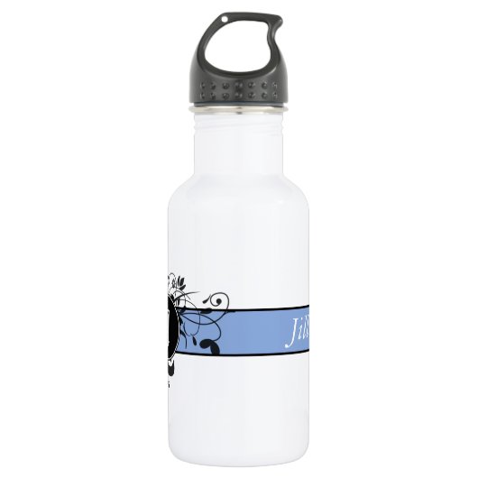 Viktorianisch Geblüht Mit Monogramm Trinkflasche (Vorderseite)