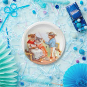 Viktorianisch gekleidete Katzen Pappteller (Party)