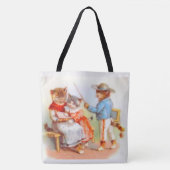 Viktorianisch gekleidete Katzen Tasche (Vorderseite)
