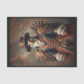 Viktorianisch gekleideter Adler mit Hut Seidenpapier (Vorderseite)