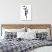 Viktorianisch Gentleman Selfie Leinwanddruck (Insitu (Schlafzimmer))