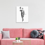 Viktorianisch Gentleman Selfie Leinwanddruck (Insitu (Wohnzimmer))