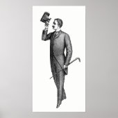 Viktorianisch Gentleman Selfie Poster (Vorne)