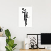 Viktorianisch Gentleman Selfie Poster (Heimbüro)