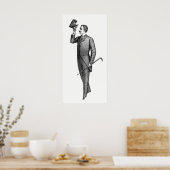 Viktorianisch Gentleman Selfie Poster (Küche)