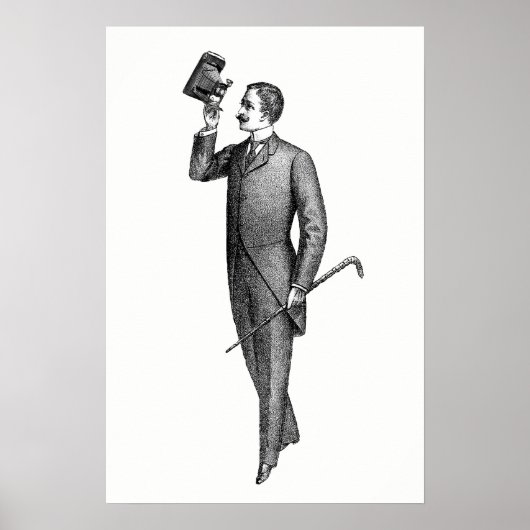 Viktorianisch Gentleman Selfie Poster (Vorne)
