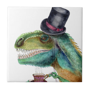 Viktorianisch Gentleman Tyrannosaurus Rex Fliese