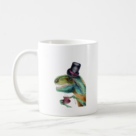Viktorianisch Gentleman Tyrannosaurus Rex Kaffeetasse (Links)
