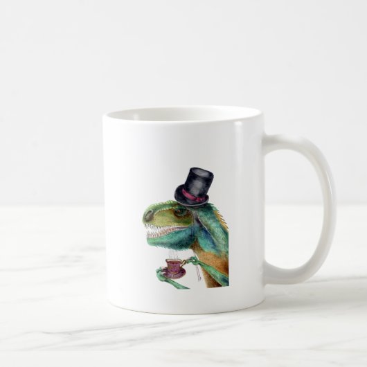 Viktorianisch Gentleman Tyrannosaurus Rex Kaffeetasse (Rechts)