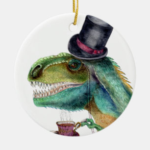 Viktorianisch Gentleman Tyrannosaurus Rex Keramik Ornament