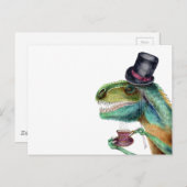 Viktorianisch Gentleman Tyrannosaurus Rex Postkarte (Vorne/Hinten)