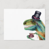 Viktorianisch Gentleman Tyrannosaurus Rex Postkarte (Vorderseite)