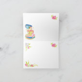 Viktorianisch gestapelte Teebecher Tee Tee Tee Dan Dankeskarte (Innenseite)