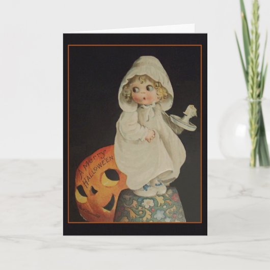 Viktorianisch Ghost Halloween Grußkarte Karte (Vorderseite)
