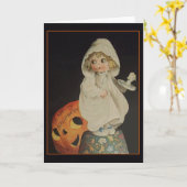 Viktorianisch Ghost Halloween Grußkarte Karte (Gelbe Blume)