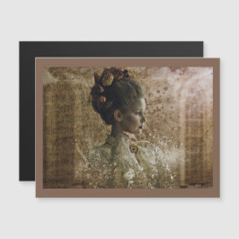 Viktorianisch Ghost Lady-in-Gewartet Magnetkarte