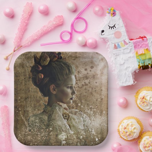 Viktorianisch Ghost Lady-in-Gewartet Pappteller (Party)