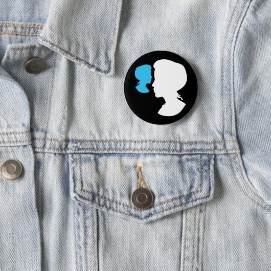 Viktorianisch Girl Silhouette Cameo Button (Beispiel)