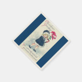 Viktorianisch Girl Vintage Weihnachtsbuch Napkins Serviette (Ecke)